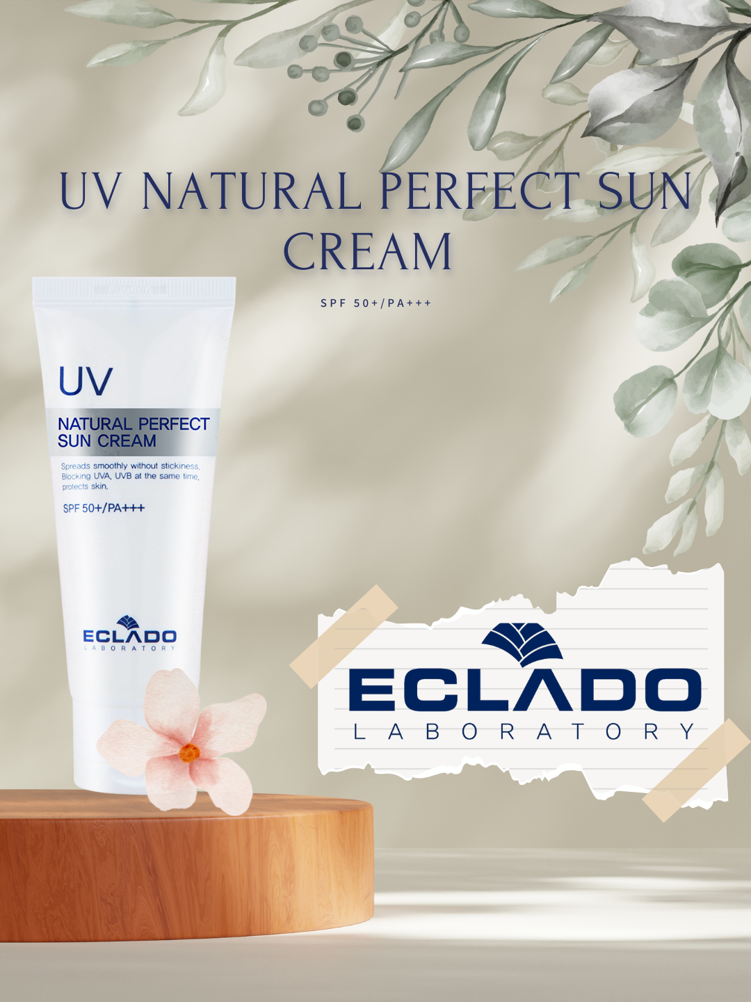 СПФ Крем Eclado UV Natural Perfect Sun Cream-солнцезащитный крем, SPF50+ PA+++