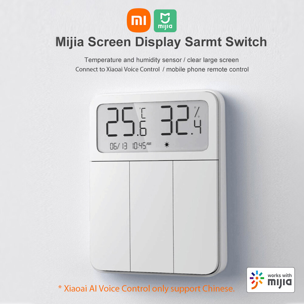 Умный выключатель Xiaomi Mijia с датчиком температуры