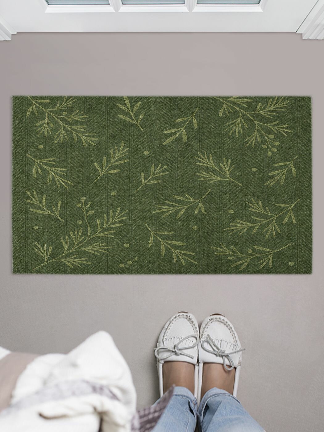 Коврик придверный в прихожую с принтом 