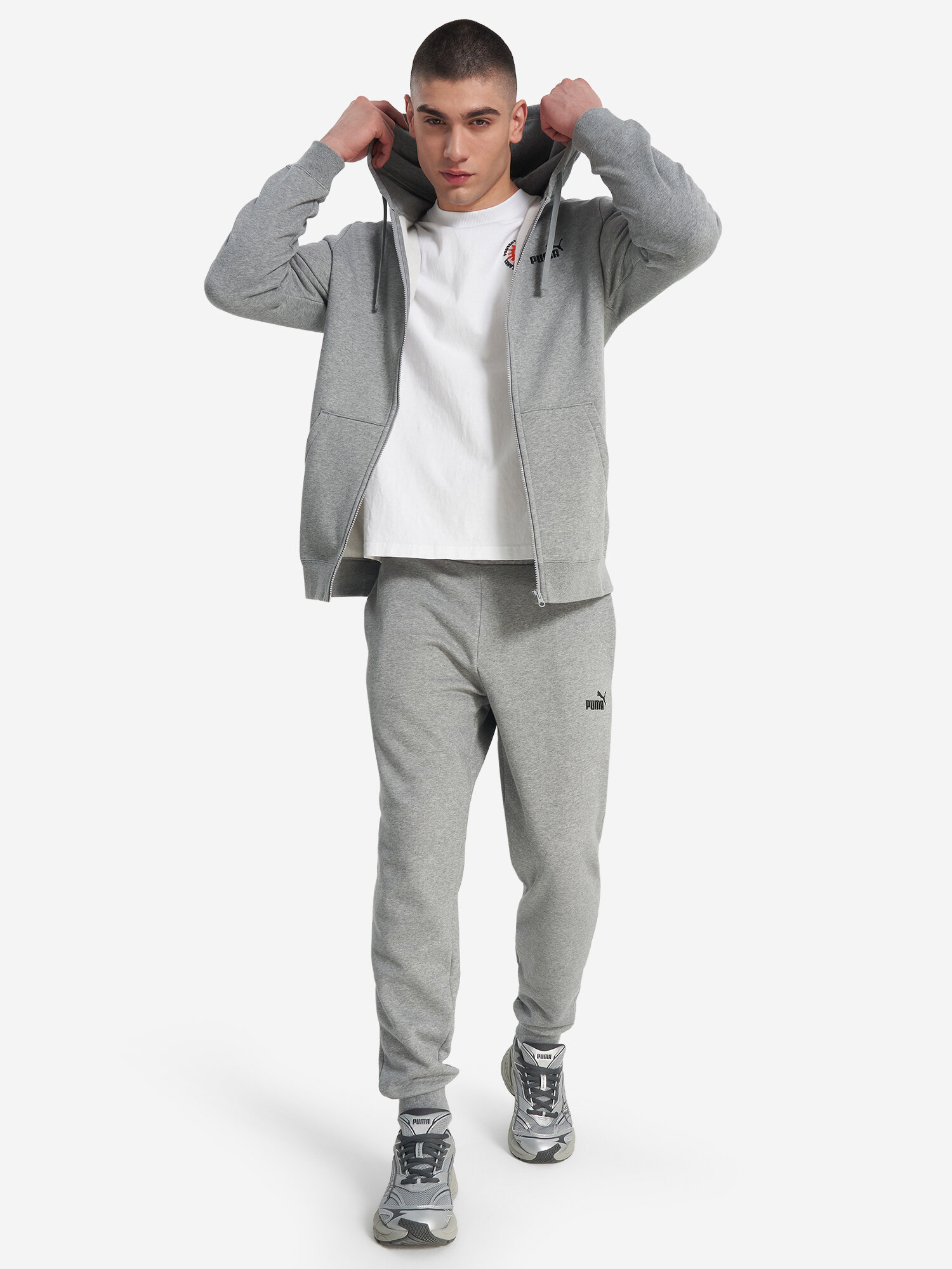 Толстовка спортивная PUMA, размер M, , серый — фото 1