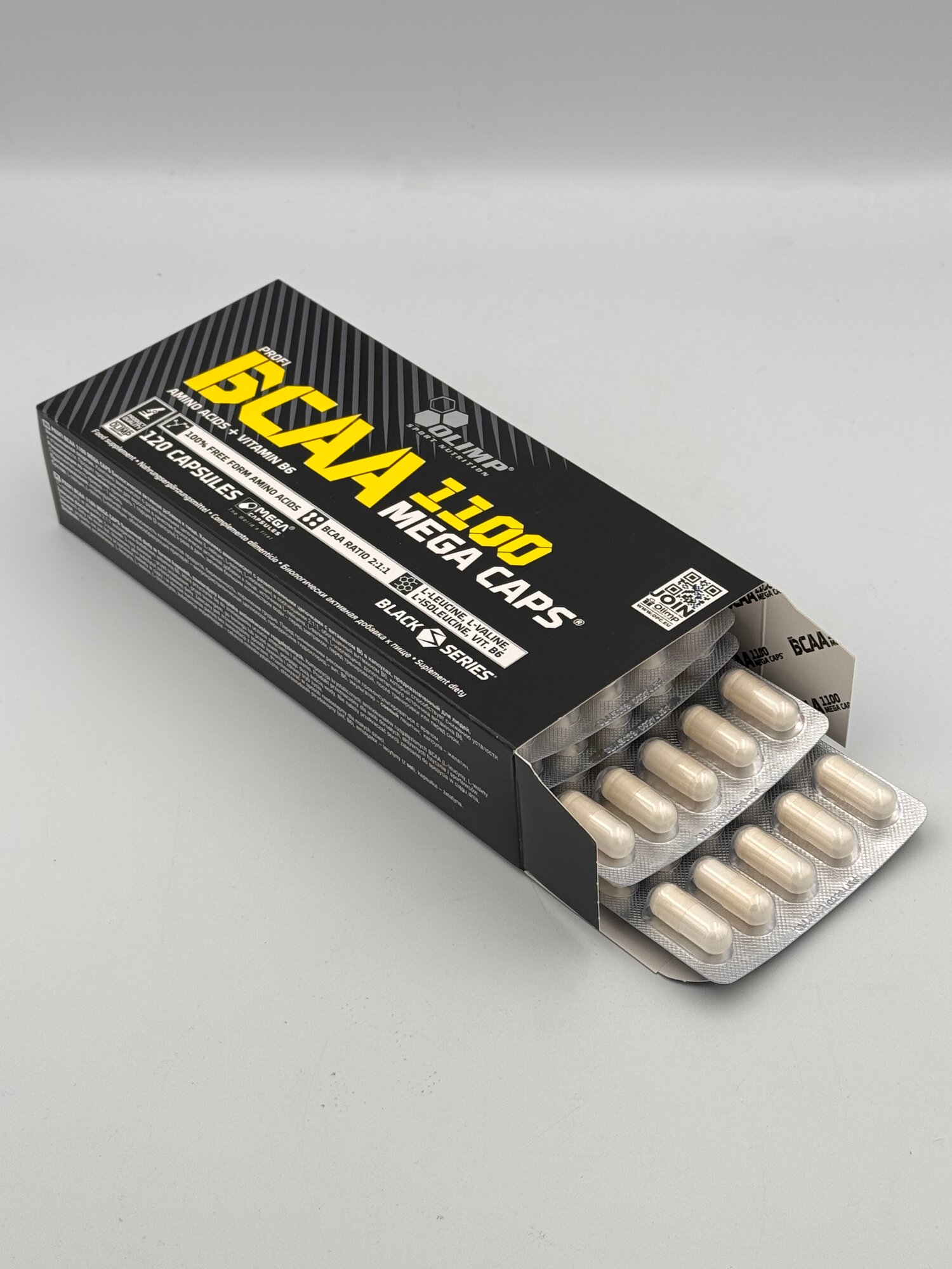 Olimp BCAA 1100 Mega Caps 120 caps БЦА Олимп для мыщц и силы — фото 1