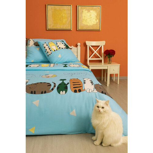 Постельное белье 2 спальное евро простыня наволочки 70х70 полисатин 1529₽