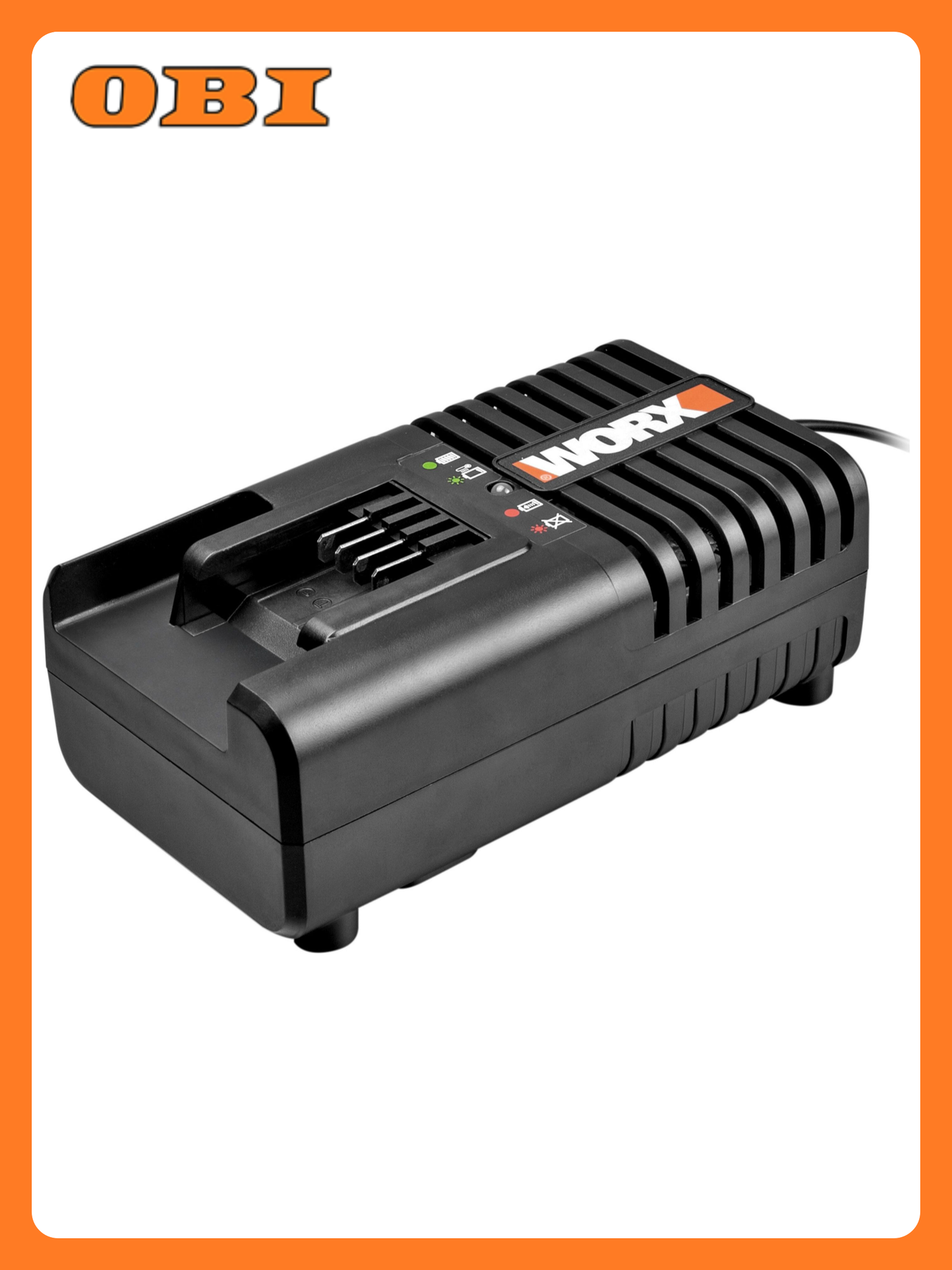 Зарядное устройство WORX Li-Ion WA3880 для аккумуляторов WORX 16см 2А