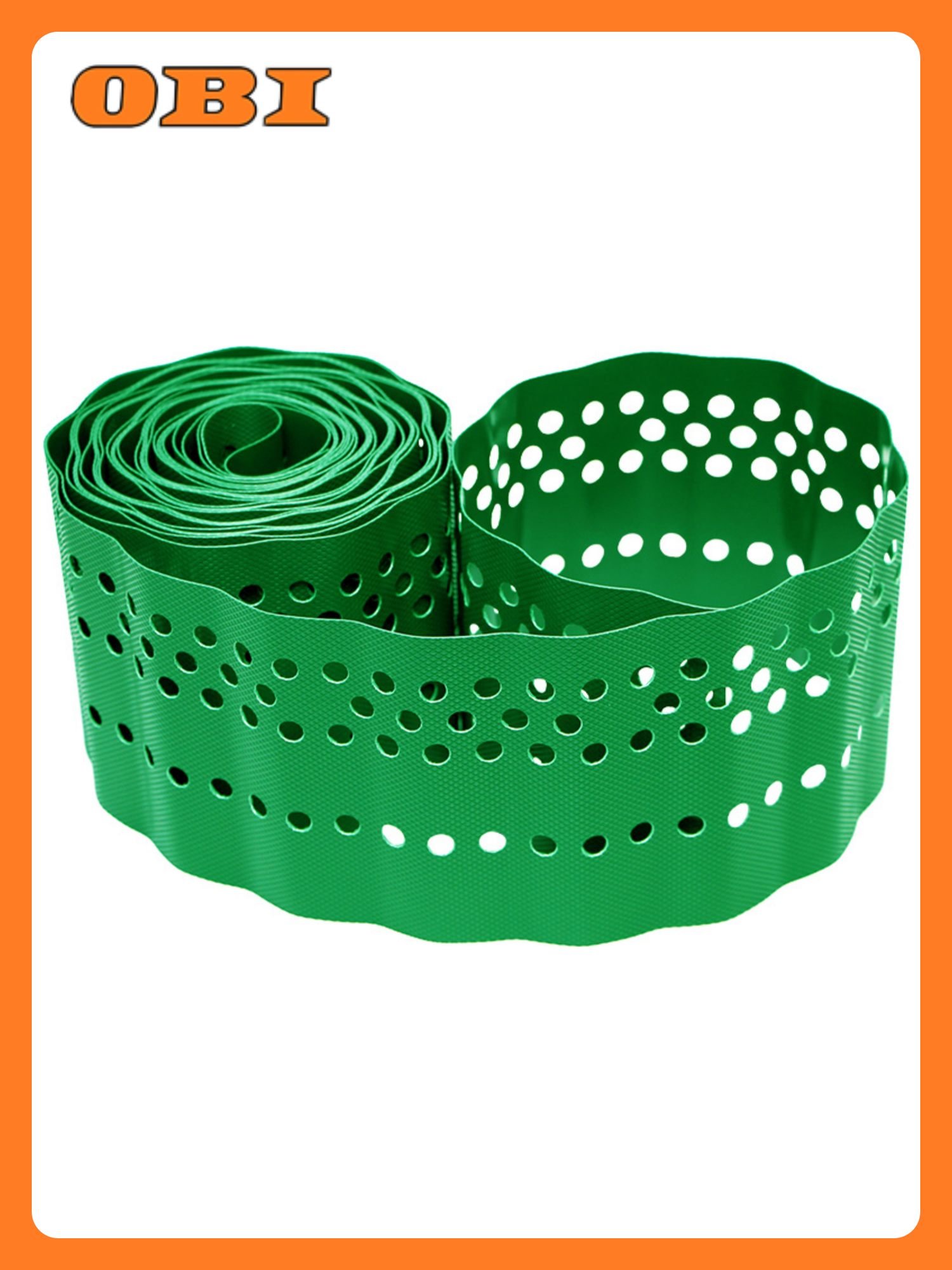 Лента бордюрная домино зеленая 15х900 см