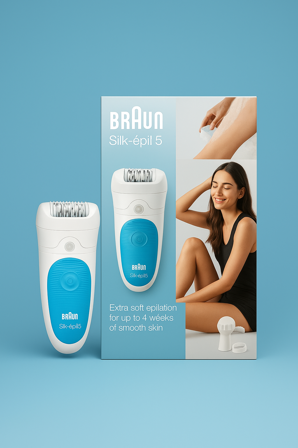 Эпилятор Braun Silk-epil 5 SE 5545пинцетный эпилятор с двумя скоростями, 28 пинцетами и насадкой для чистки лица.