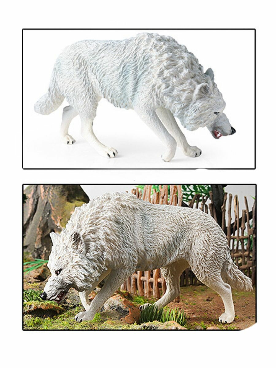 Фигурка Волк белый большой — фото 1