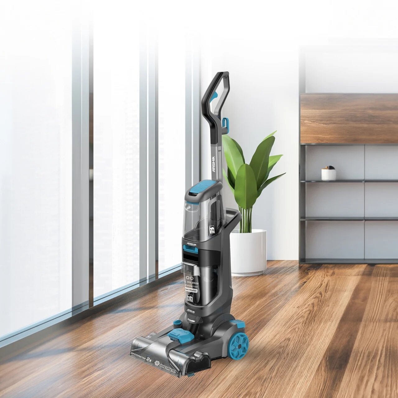 Моющий Пылесос Arshia CW128-3061 Мощность: 1000 Вт (Dual Turbo Power), создан для эффективной и глубокой уборки в доме.