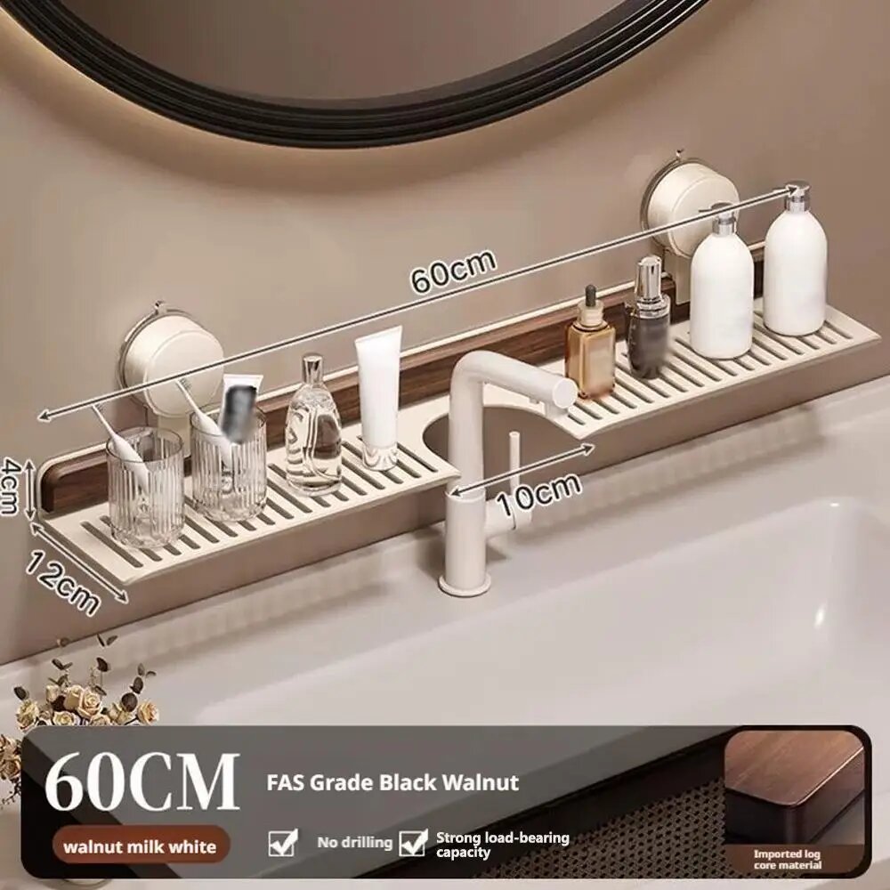 Полка для раковины "Suction cup sink shelf", пластик, бежевый, 1 шт.