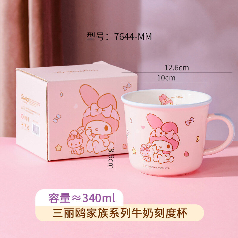 Керамическая рисовая миска My Melody для девочек, набор для одной порции, высококачественная керамическая посуда для детей