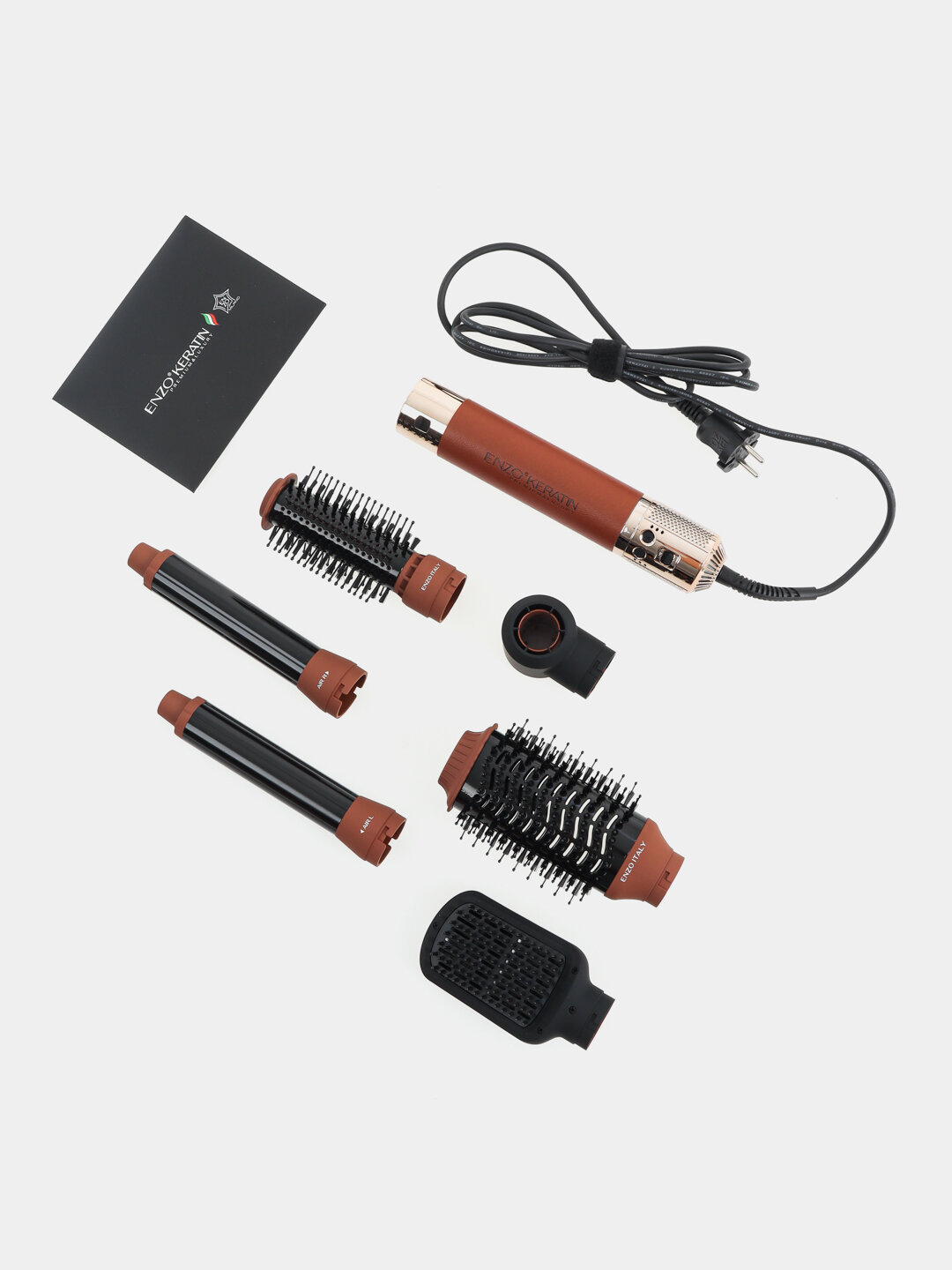 ENZO Professional фен стайлер 6 в 1 с супермотором для укладки волос