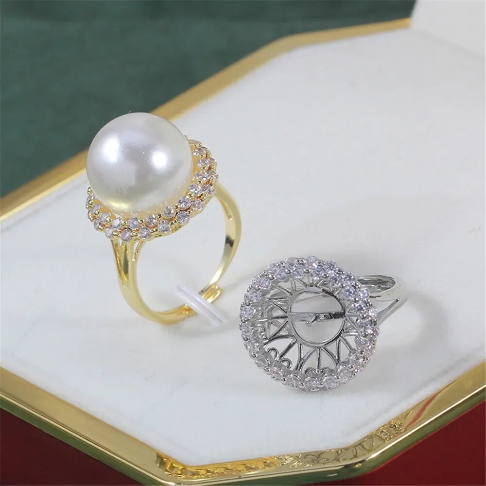 Пустые кольца из позолоченного серебра 14К, набор из 19 штук FIT 13-14MM, Gold Accessories
