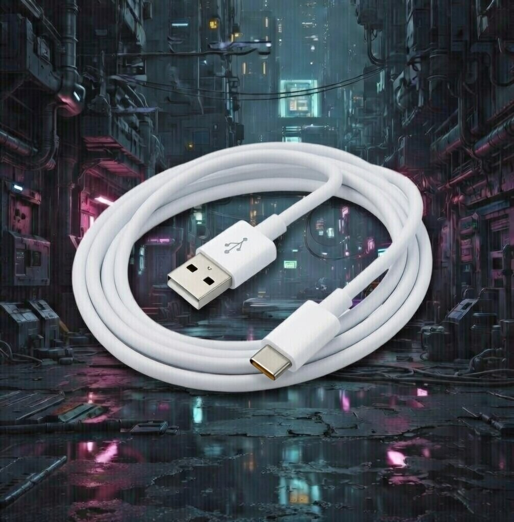 Кабель usb typec , для быстрой зарядки и передачи данных, белый — фото 1