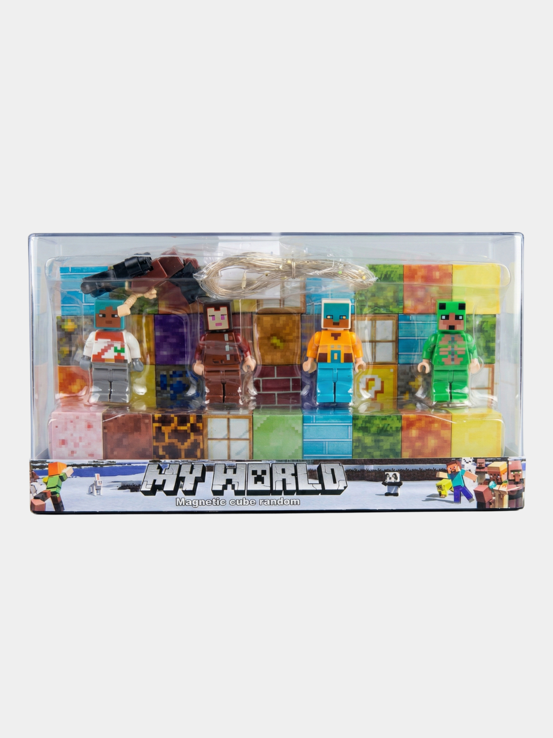 Конструктор магнитный Майнкрафт, кубики-фигурки, 117 деталей — фото 1