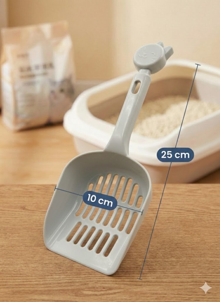 Совок, для кошачьего лотка, с мелкой ячейкой, ABS-пластик, 25см — фото 1