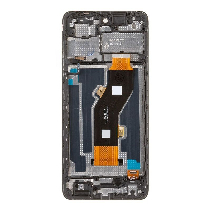 Дисплей (экран) в сборе с тачскрином для Tecno Spark 20C (BG7n) черный с рамкой (Premium LCD) / 1600x720