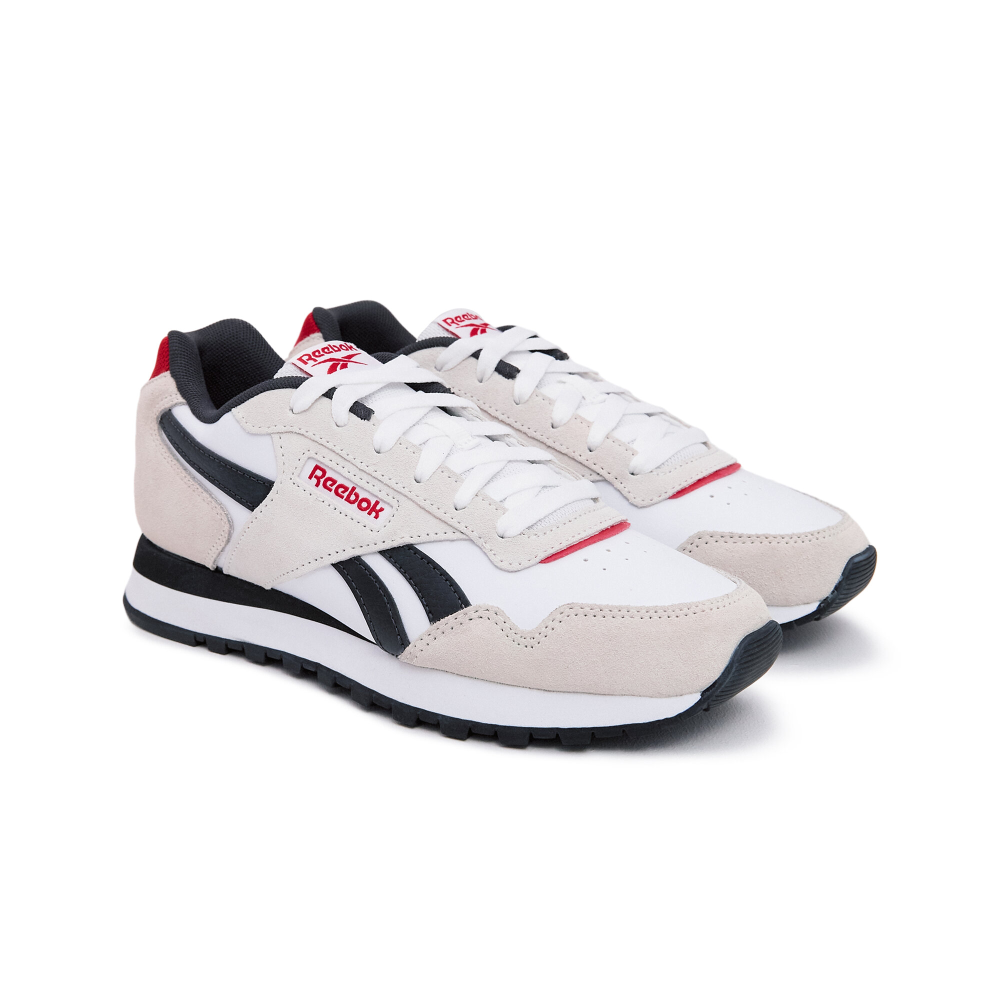 Кроссовки Reebok Glide, размер 9,5 US, молочный/черный/красный — фото 1