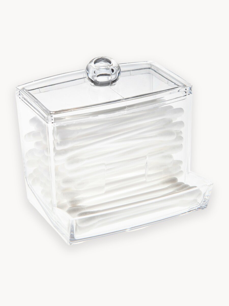 Контейнер для ватных палочек Картофан, прозрачный пластиковый