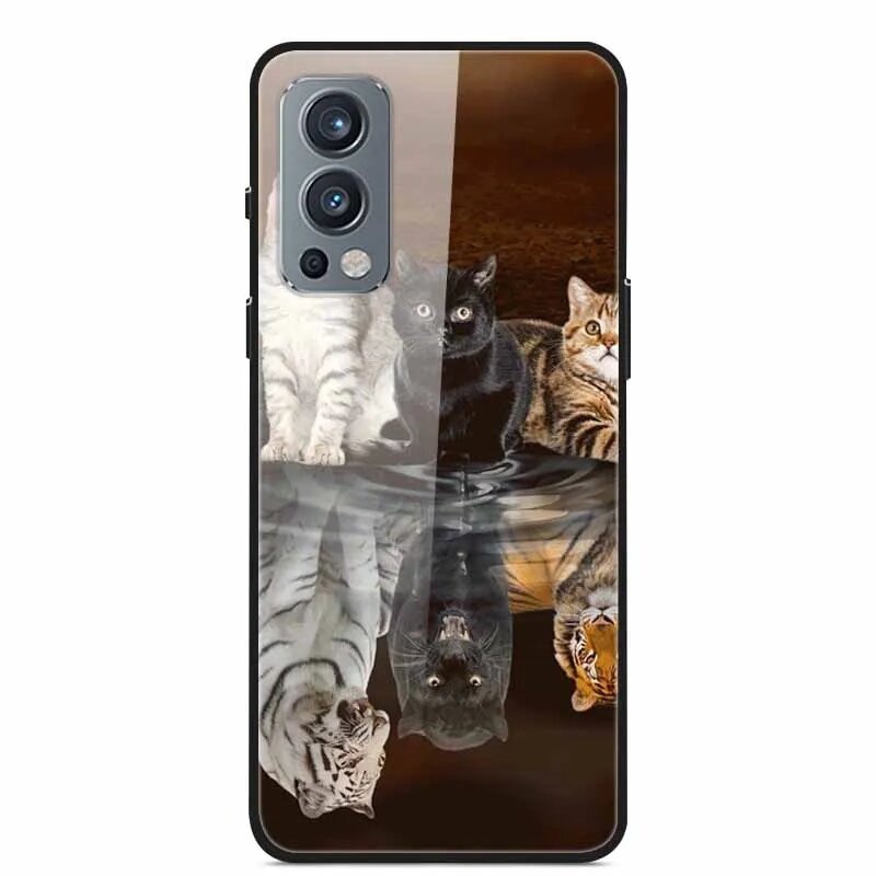 Чехлы для телефонов из закаленного стекла для One plus Nord 2 5G, чехол Nord2, жесткая задняя крышка из ПК для Oneplus Nord CE2 5G Fundas Shells