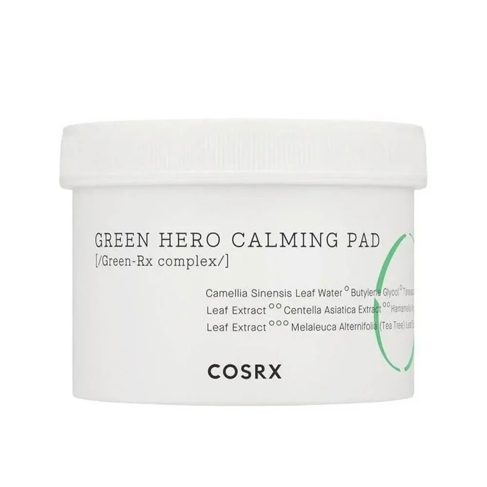 Успокаивающие пэды для чувствительной кожи COSRX one step green hero calming pad