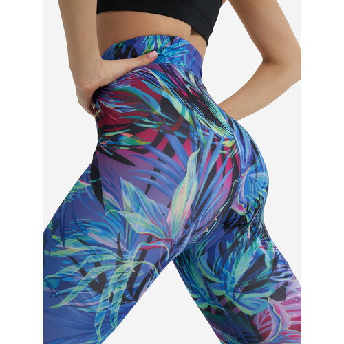 фото Легинсы спортивные demix w d fitness gym aop leggings, размер 42, мультицвет