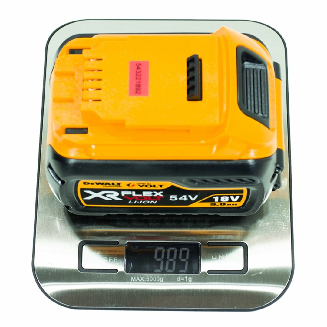 Аккумулятор Li-Ion для DeWalt XR 18V 8.0Ah / DeWalt XR FLEXVOLT 54V 2.6Ah c индикацией заряда без эффекта памяти — фото 1