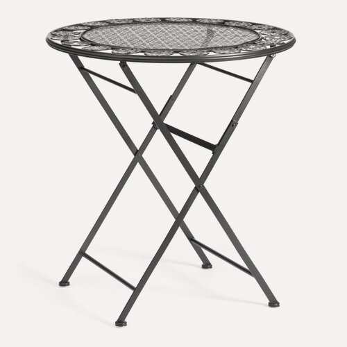 Изображение товара Стол садовый складной круглый TetChair, стальной сплав, 70x75 см, черный