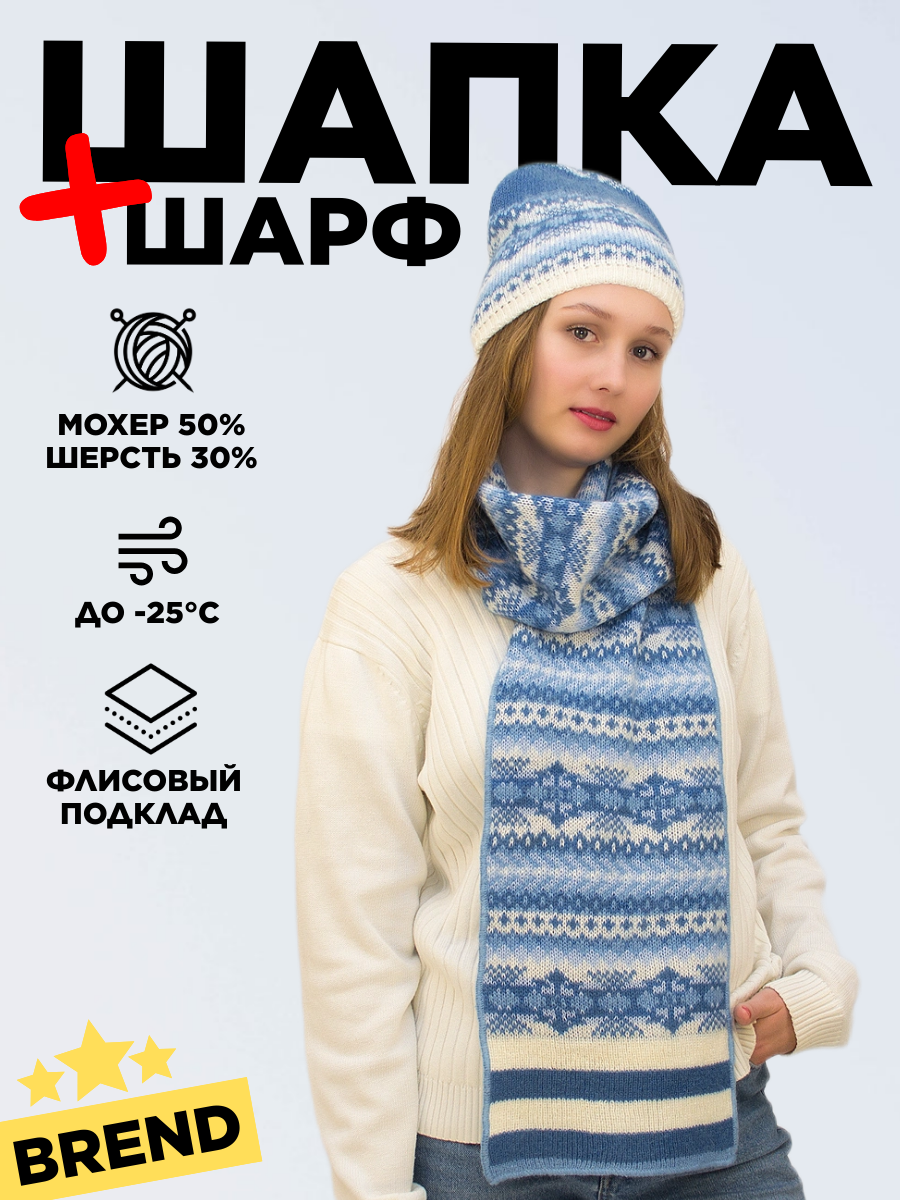 Шапка-бини LanaCaps Анабель для женщин