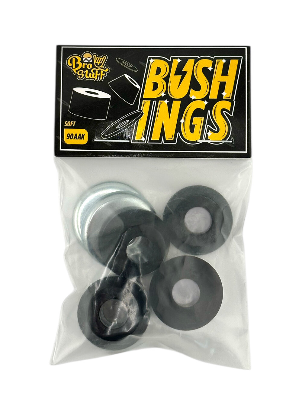 Амортизаторы для скейтборда BroStuff medium bushings 90aak black