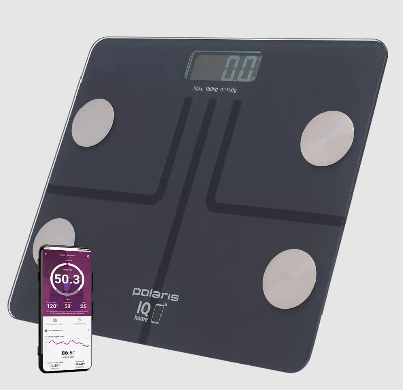 Весы напольные электронные Polaris PWS1839 IQ Home Синий