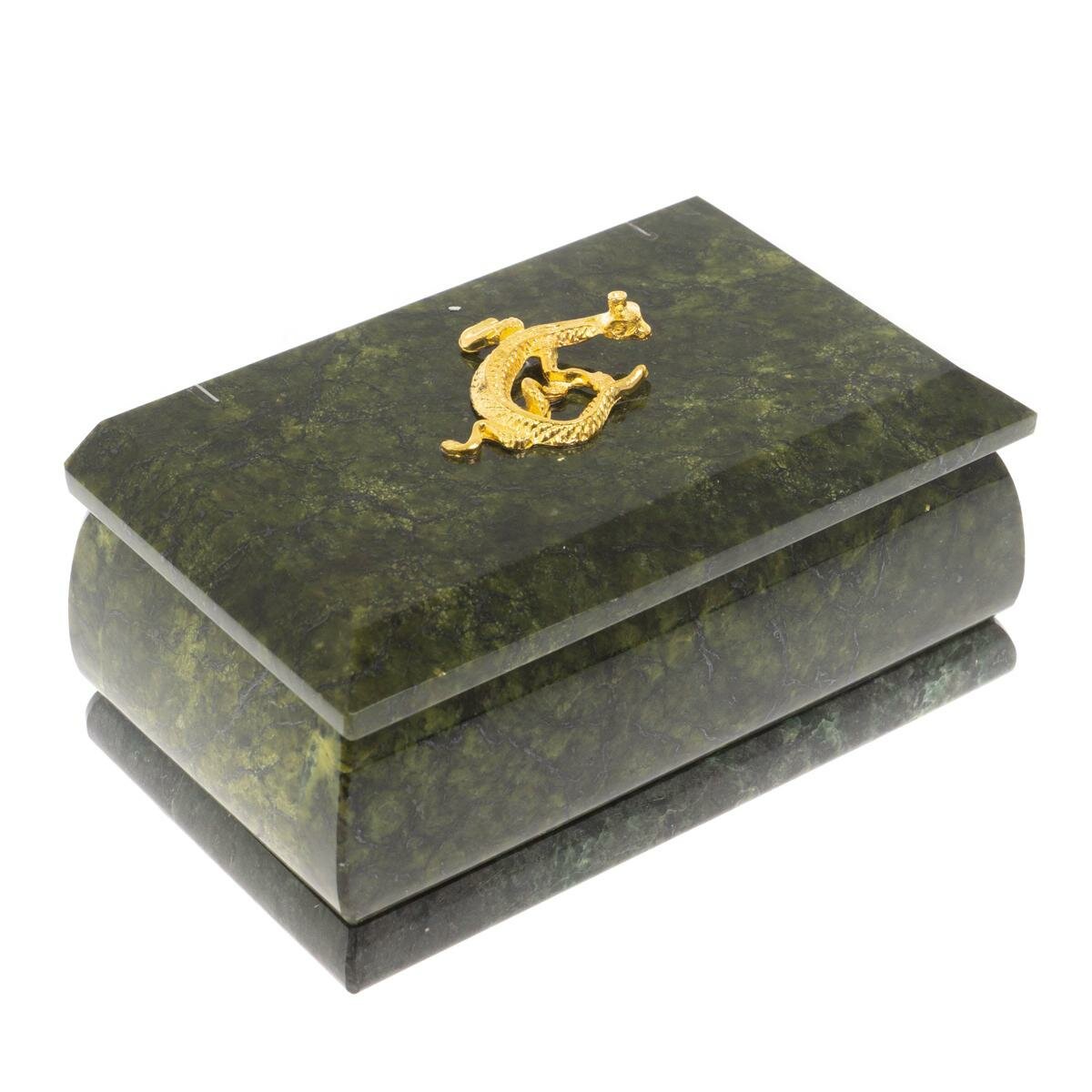 Шкатулка "Ларец" из змеевика 10,5х6х5 см 122827