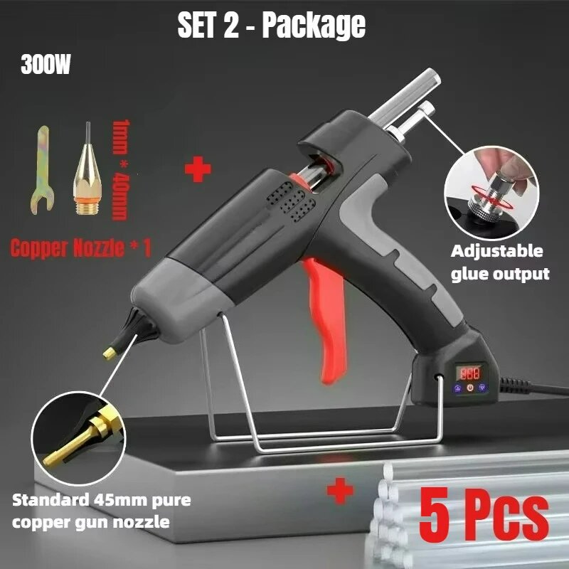 XMSJ Цифровой пистолет для горячего клея 300 Вт / 800 Вт 11 мм