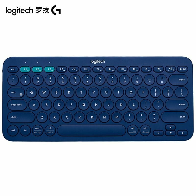 Беспроводная клавиатура Logitech k380 Bluetooth Mini с функцией отключения звука, темно-синий