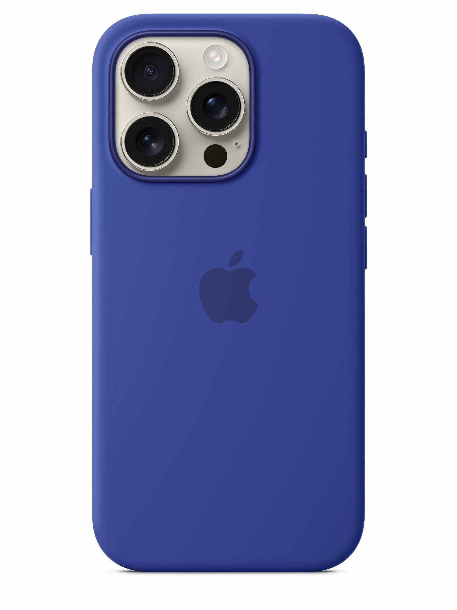 Чехол на айфон 16 про силиконовый с кнопкой для Camera Control и MagSafe / Silicone Case Ultramarine для iPhone 16 Pro — фото 1