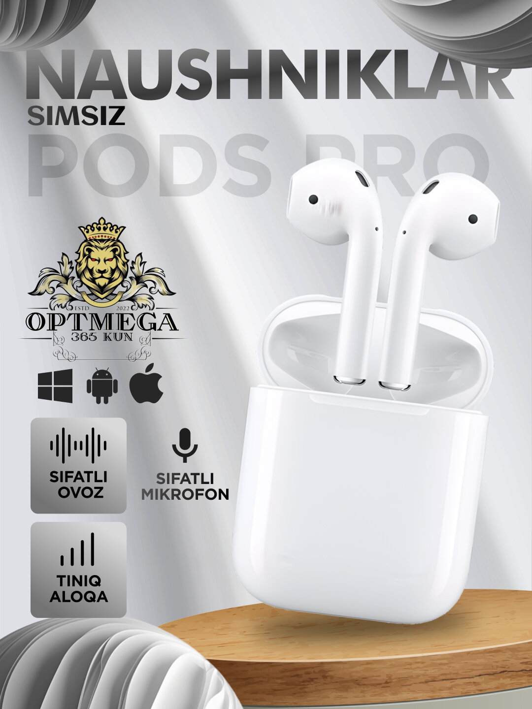 Беспроводные Bluetooth наушники Pods Рro, pods 3, pro5, max, M10, AIR 31, P9