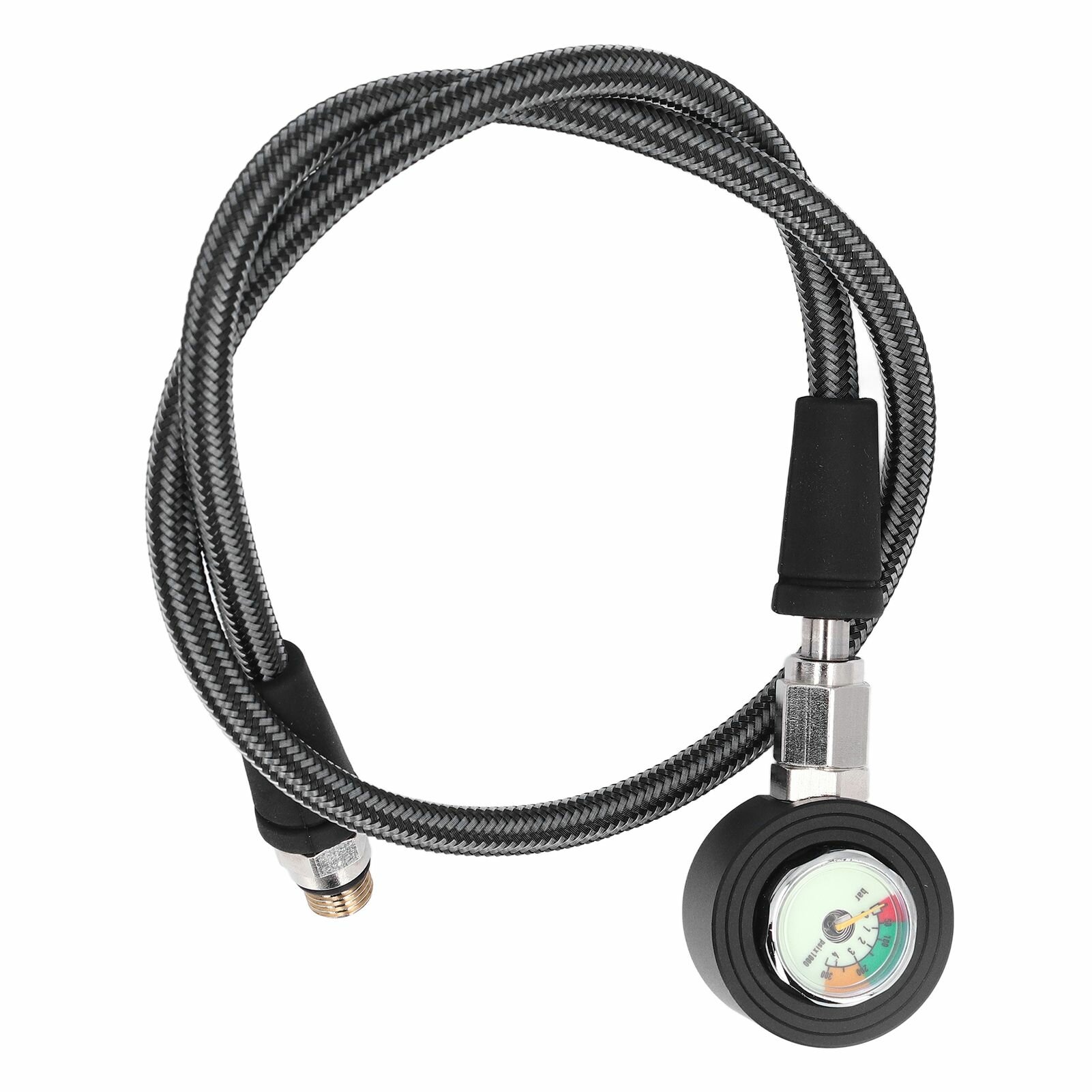 Манометр для дайвинга со светящимся циферблатом шланг 65 см (256")