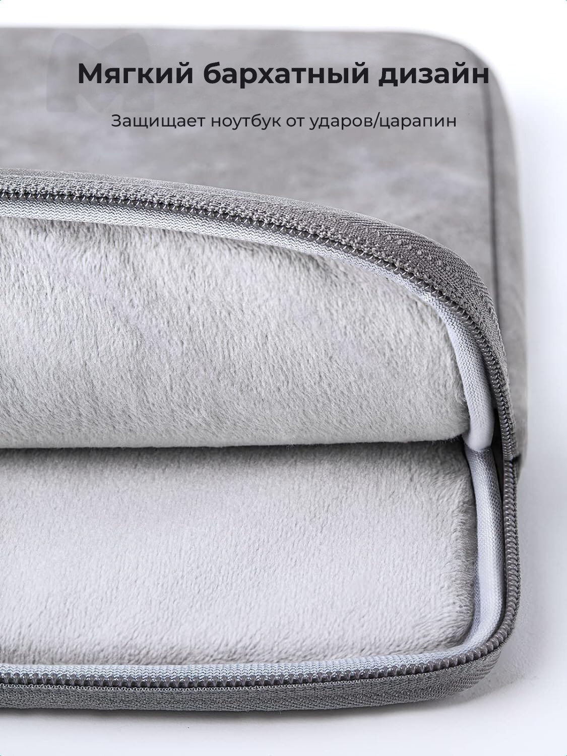 Чехол для ноутбука UGREEN LP187 / Диагональ 13 - 13.9" / Водоотталкивающий / цвет серый (60985) — фото 1
