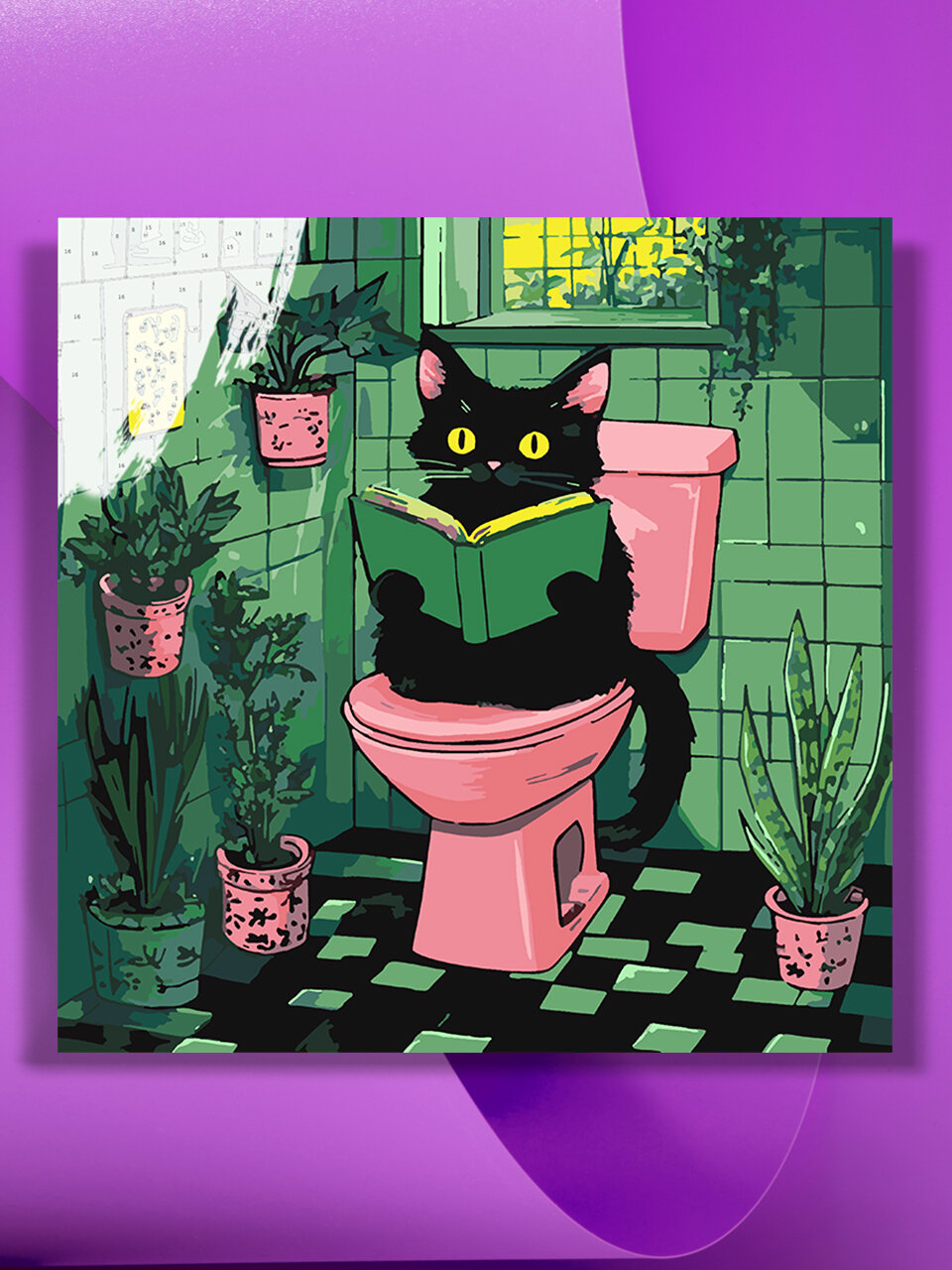Картина по номерам на холсте Busy Cat, 40 х 40 см