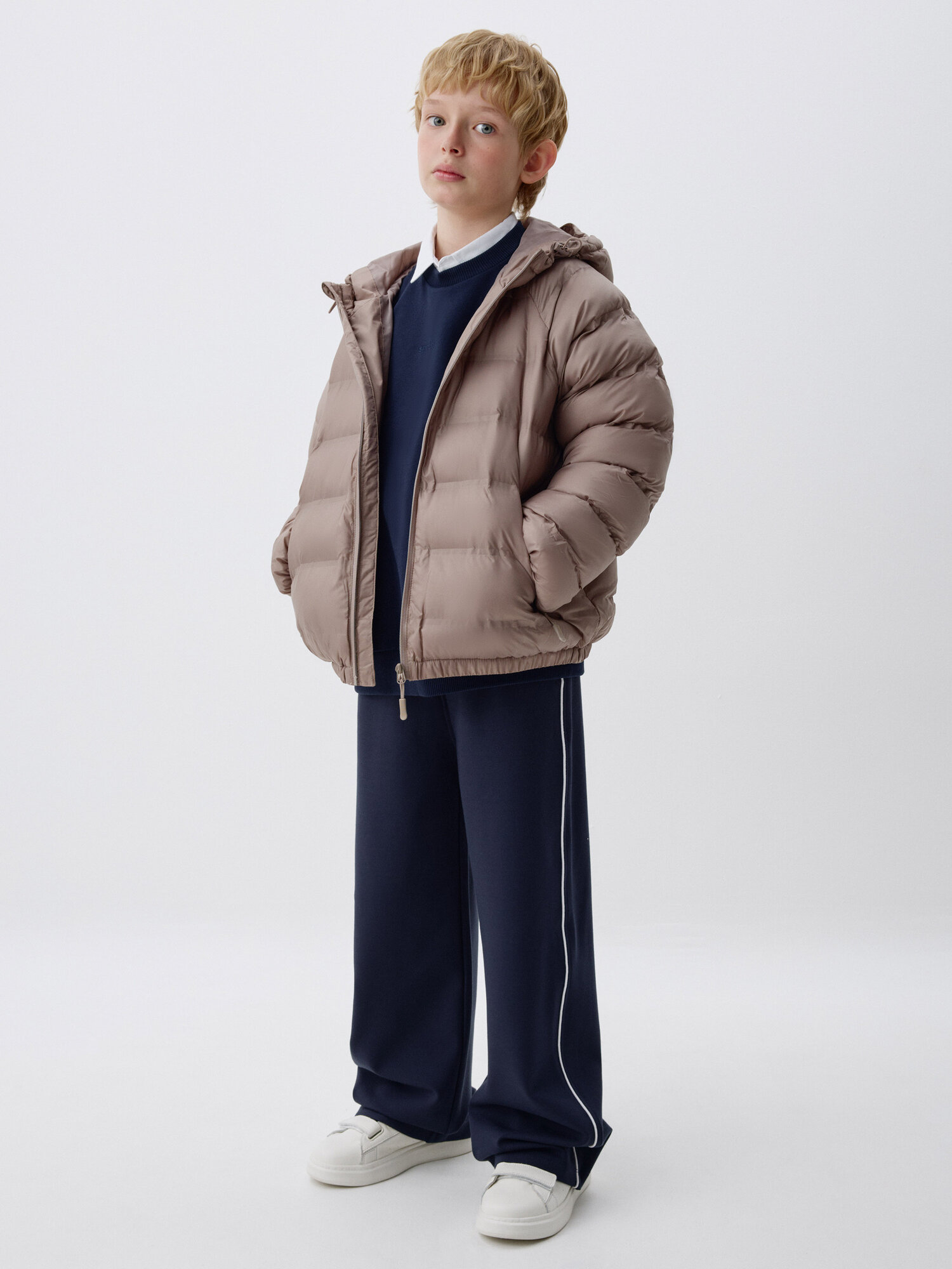 Брюки школьные Sela, размер 134, темно-синий — фото 1