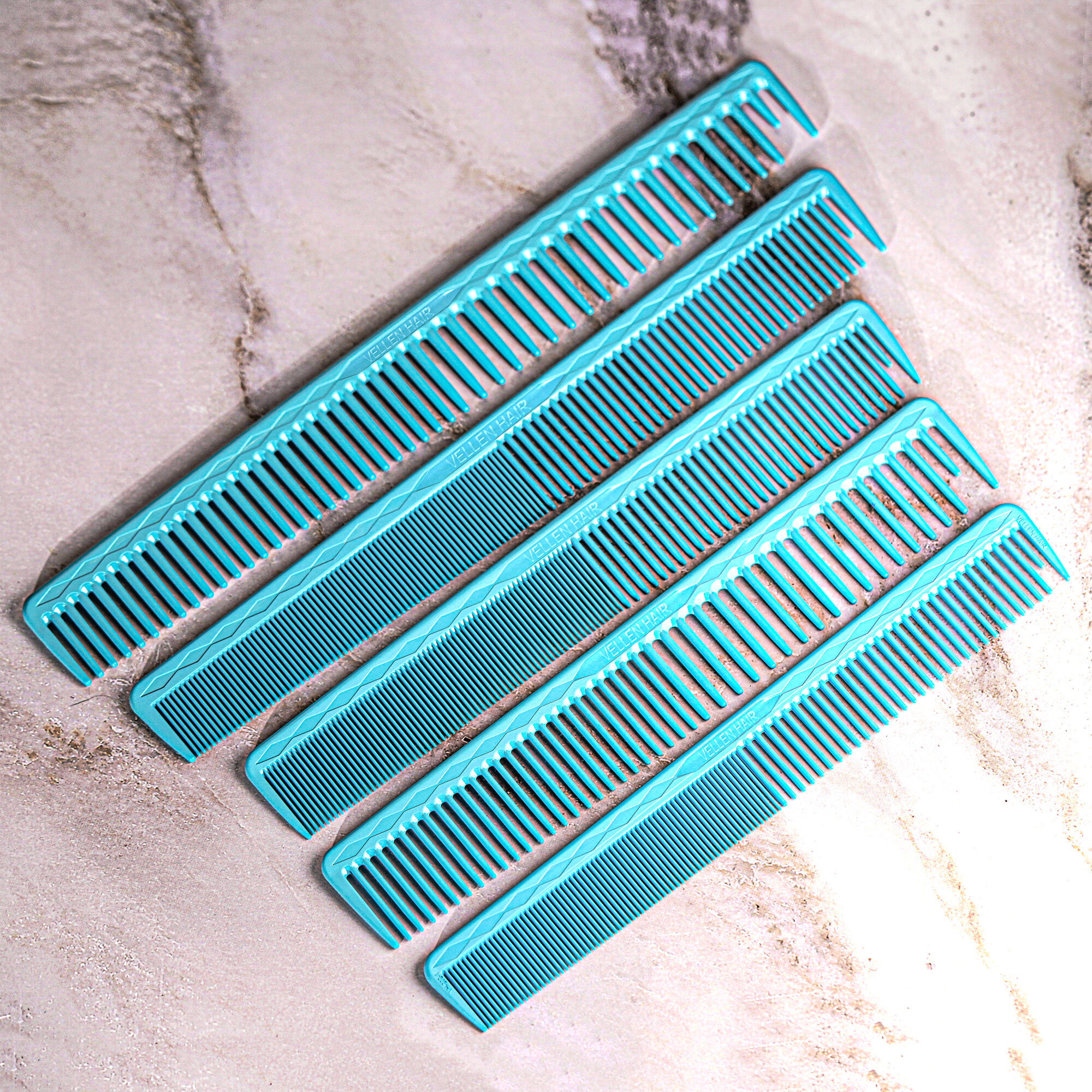 Набор парикмахерских расчесок для стрижки волос - 5 размеров — фото 1