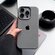 Чехол для iPhone 15 темно-серый с яблоком / Чехол для айфон 15 те...