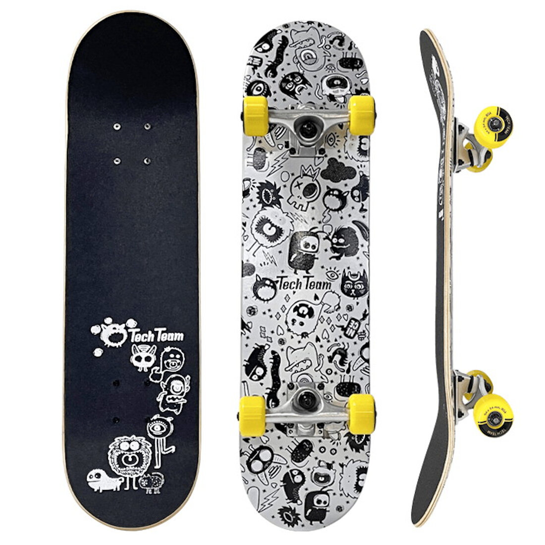 Скейтборд Tech Team "Aliens" 295x7.25 Abec7 до 100кг - 2025 Дудлы