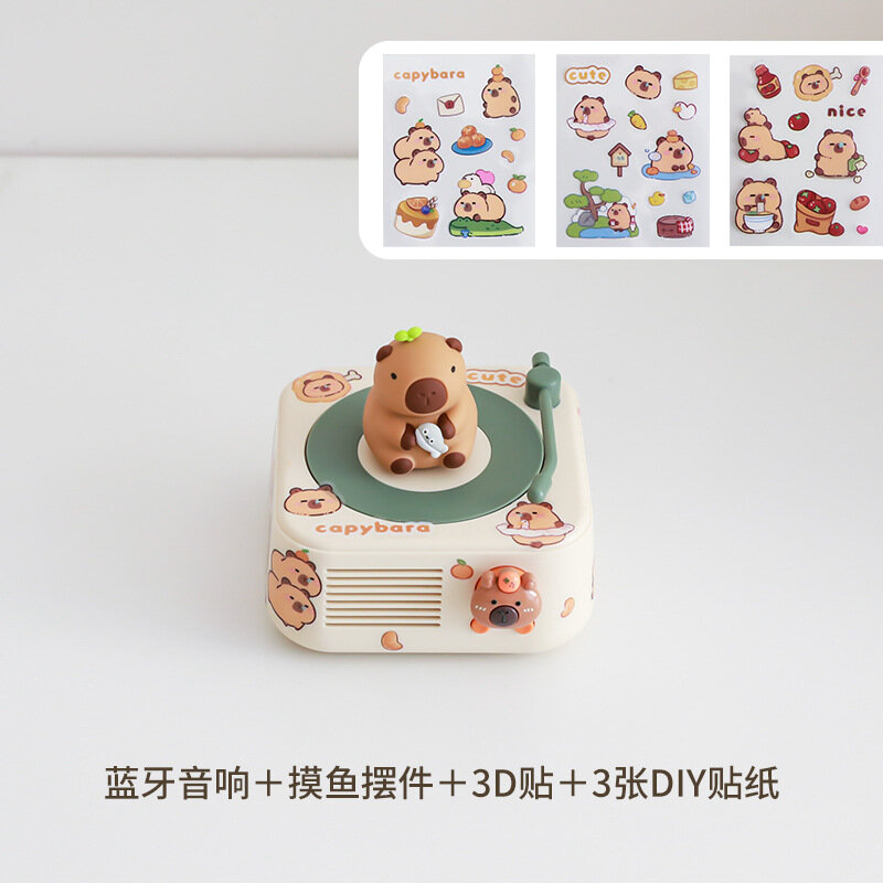 Беспроводная колонка Vivacat "Капибара", Bluetooth, пластик, 10 Вт, дальность 10м, слоты для карт