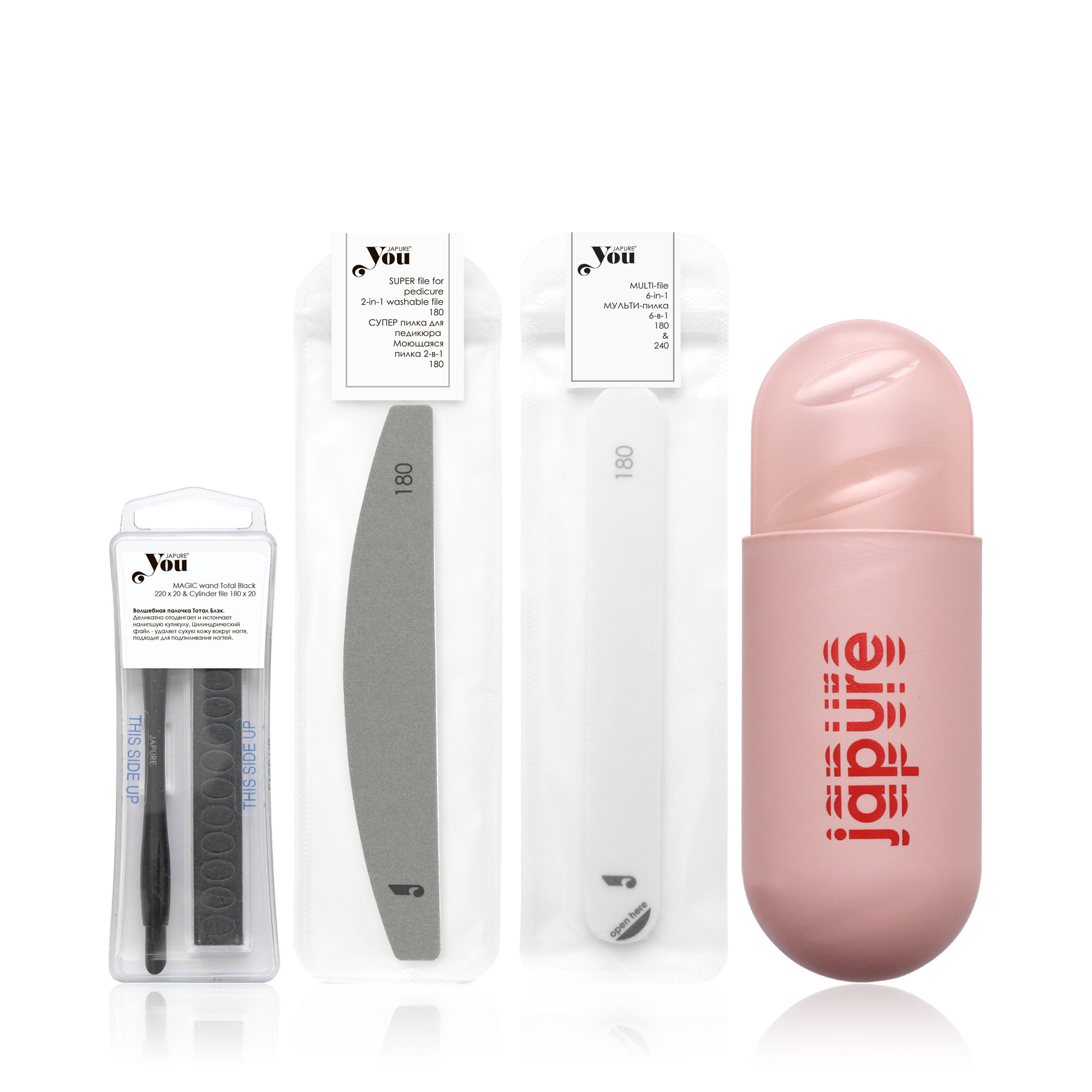Набор пилок в пластиковом футляре с черной палочкой JAPURE YOU