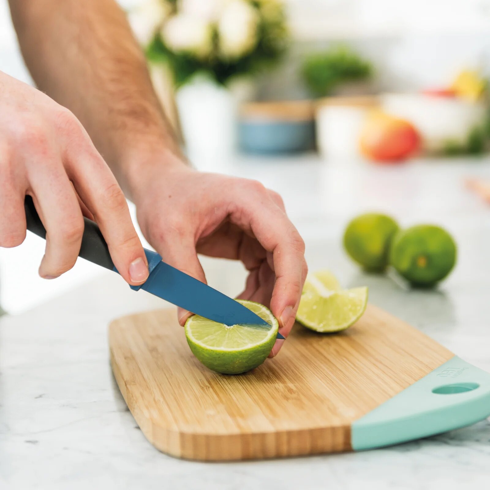 Нож BergHOFF Leo, для очистки овощей, нержавеющая сталь, голубой — фото 1