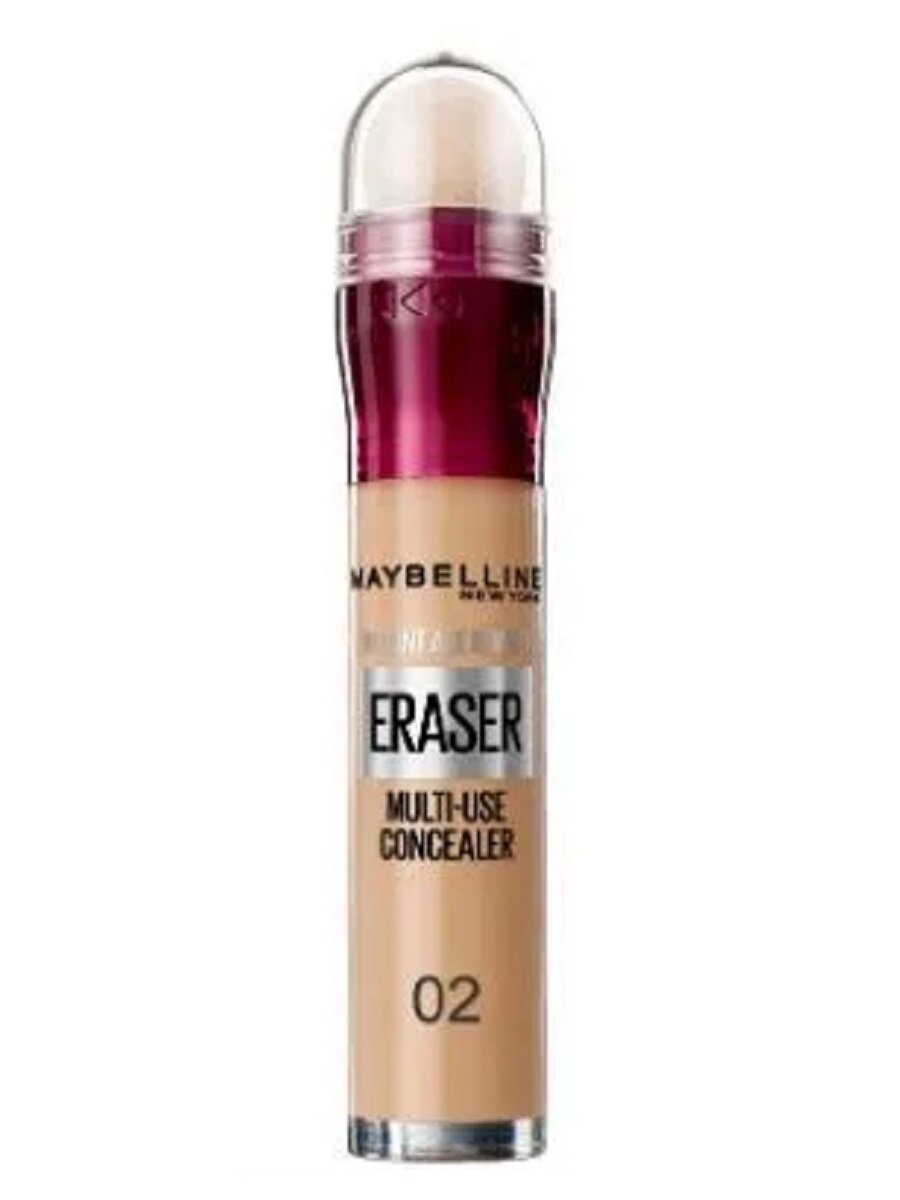 Maybelline New York Консилер для лица и глаз INSTANT ERASER, 02 Бежевый, мультифункциональный, 6.8 мл — фото 1