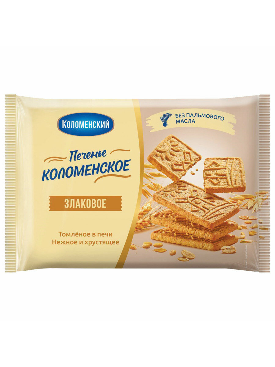 Печенье злаковое коломенское, 240 г, 4шт.