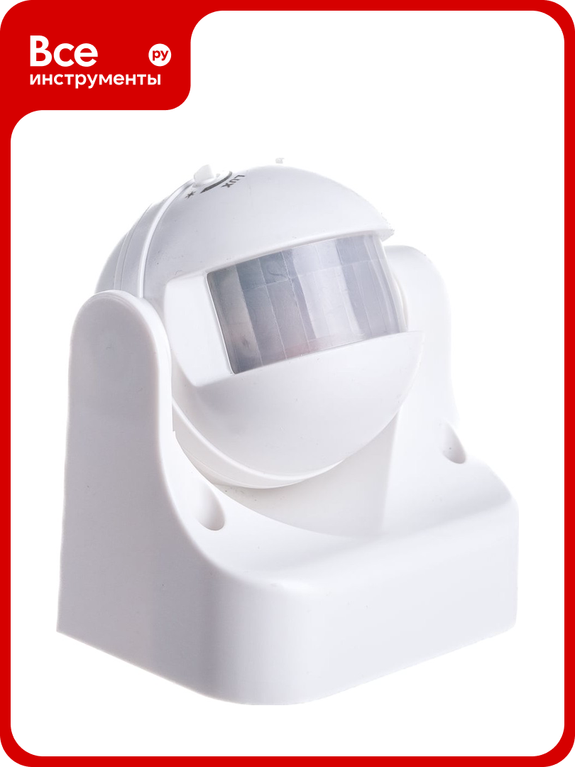Датчик движения и освещенности FERON 1200w 180° 12м IP44 белый Feron 22021