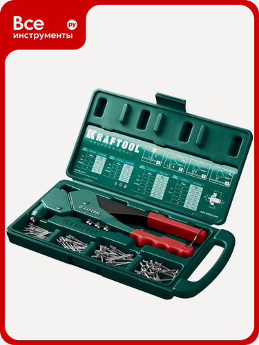 Изображение товара Литой поворотный заклепочник KRAFTOOL RX-7 360° в кейсе, 2.4 - 4.8 мм 31176-H6_z01 из качественной стали