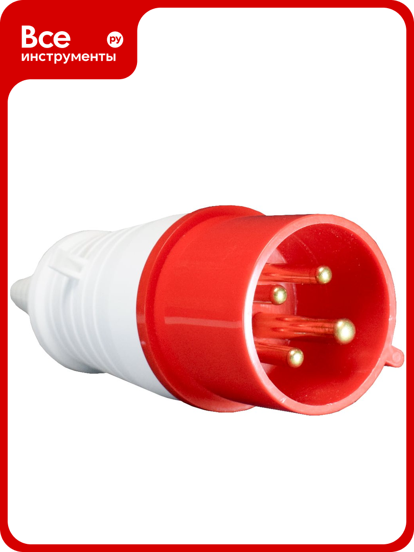 Вилка силовая ЕТР 3Р+РЕ 32А 380В IP44 67524