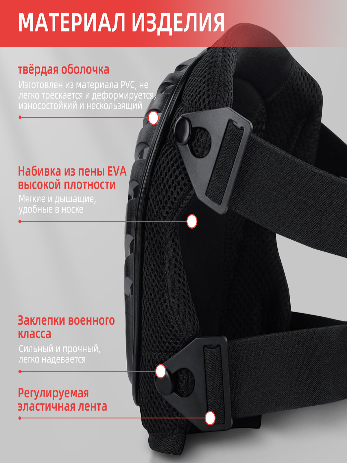 Картинки Наколенники для защиты от падения строительные, садовые, тактические Противоударные и износостойкие наколенники